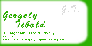 gergely tibold business card